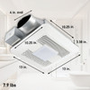 Panasonic Whisper Thin 80-100 CFM Bathroom Exhaust Fan with Dimmable LED Light RG-T810LHA 528616