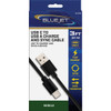 Blue Jet 3 Ft. Black Type-C USB to Type-A USB Charging & Sync Cable BJ-1010 541230