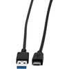 Blue Jet 3 Ft. Black Type-C USB to Type-A USB Charging & Sync Cable BJ-1010 541230