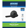 Schlage F Series Latitude Matte Black Passage Door Lever F10GLAT622 219471