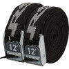 NRS 1 In. x 12 Ft. Stealth Black Heavy Duty Tie-Down Strap (2-Pack) 60027.01.115