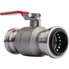QuickFitting 1 In. Push-to-Connect Stainless Steel Full Port Ball Valve SS932R