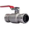 QuickFitting 1/2 In. Push-to-Connect Stainless Steel Full Port Ball Valve SS912R