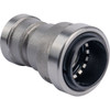 QuickFitting 3-4 In. x 1-2 In. Push-to-Connect Stainless Steel Reducing Coupling SS841R 440364