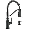 Moen Nolia 1-Handle Pull-Down Widespread Kitchen Faucet, Matte Black 87886BL