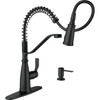 Moen Nolia 1-Handle Pull-Down Widespread Kitchen Faucet, Matte Black 87886BL 452426