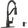 Moen Nolia 1-Handle Pull-Down Widespread Kitchen Faucet, Matte Black 87886BL 452426