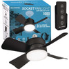 Bell+Howell Black Ceiling Socket Fan/Light 2299