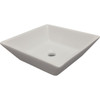 Compass Manufacturing Square White Vessel Bathroom Sink 572-8071 455404