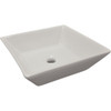 Compass Manufacturing Square Vessel Bathroom Sink, White 572-8071 455404