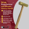 K-Tool International Hickory Series Brass Hammer,24 oz. KTI-71715