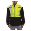 High Visibility Fleece Liner/Jacket, Polyester, Class 2 R, Green/Yellow, 4XL