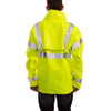 Tingley Arc Flash Flame Resistant Rain Jacket, PVC, Class 3 Lime, S J44122