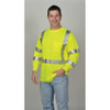 Tingley High Visibility T-Shirt, 3, R, Polyester, Green-Yellow, L S75522