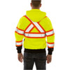 Unisex High Visibility Sweatshirt, Polyester, zipper, Black-Green, 3XL  S78122C