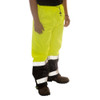 Tingley High-Visibility Pants, L, Black; Green; Yellow, Polyurethane P27122