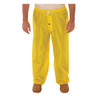 Rain Pants, Polyurethane, 29 in Inseam, Drawstring Closure, Yellow, Size M