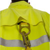 Tingley Flame Resistant Rain Jacket, PVC, Class 3 R, Green-Yellow, S J53122