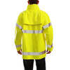 Tingley Flame Resistant Rain Jacket, PVC, Class 3 R, Green-Yellow, S J53122