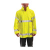 Tingley Flame Resistant Rain Jacket, PVC, Class 3 R, Green/Yellow, 3XL J53122