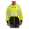 Tingley Hooded Sweatshirt, 3, R, Polyester, Black/Green, XL S78122