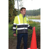 Tingley Breathable Rain Jacket, Polyester, Class 3 R, Green-Yellow, XL J25022.XL