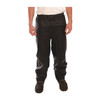 Rain Pants, Polyurethane, 30 in Inseam, Drawstring Closure, Black, Size L