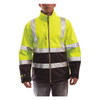 Breathable Rain Jacket, Polyester, Class 3 R, Green/Yellow, 3XL