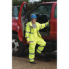 High Visibility Rain Jacket with hood, Polyester, Class 3 R, Green-Yellow, L  J24122