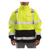 High Visibility Rain Jacket with hood, Polyester, Class 3 R, Green/Yellow, 2XL