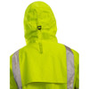 High Visibility Rain Jacket with hood, Polyester, Class 3 R, Green-Yellow, 2XL  J24122