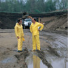 3-Piece Rainsuit w-Detachable Hood, PVC, Bib Overalls, .2mm Thickness, Yellow, M  S61317