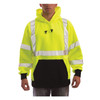 Tingley Hooded Sweatshirt, 3, R, Polyester, Black/Green, XL S78322