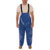 Rain Bib Overall, Polyurethane, 32 in Inseam, 10 mil Thickness, Blue, 2XL