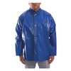Men's Rain Jacket, Polyurethane, Snaps with Storm Flap, Blue, M