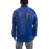Men's Rain Jacket, Polyurethane, Snaps with Storm Flap, Blue, M  J22201.MD