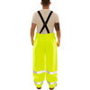 Rain Bib Overall, Polyester/Polyurethane, 28 in Inseam, 32 in to 34 in Waist, 12 mil Thickness, S