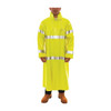 Tingley Flame Resistant Rain Coat, PVC, Class 3 R, Green/Yellow, 2XL C53122