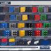 Wall Storage Unit W- (6) 14-3-4" L x 8-1-4" W x 7" H Red Bins & Wall Mount Rails  3-240RWS