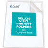 8-1-2" x 11" Letter Size Deluxe Non Glare Vinyl Project Folders, 50-BX  62138