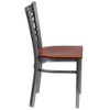 Hercules Restaurant Chair, Wood Back, 16-1-2 in W 17" L 32-1-4" H  XU-6FOB-CLR-CHYW-GG