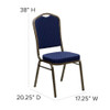 Hercules Banquet Chair, Blue Back, 17-1-4 in W 20-1-4" L 38" H, Fabric Seat  FD-C01-GOLDVEIN-S0810-GG