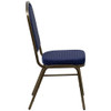 Hercules Banquet Chair, Blue Back, 17-1-4 in W 20-1-4" L 38" H, Fabric Seat  FD-C01-GOLDVEIN-S0810-GG