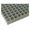 Fiberglass Molded Grating, 60 in Span, Grit-Top Surface, Light Gray
