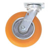 Kingpinless Swivel Plate Caster,Polyurethane,1200 lb