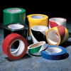 Floor Marking Tape, vinyl, Striped, Black, White, 4 in W., 7 mil Thickness  8PD82