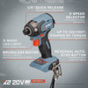 Senix X2 20 Volt Max Brushless 1-4 In. Hex Cordless Impact Driver (Tool Only) PDIX2-M2-0 322052