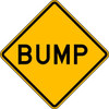 Bump Traffic Sign, 24 in H, 24 in W, Aluminum, Diamond, English, W8-1-24HA