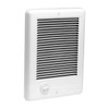 Recessed Electric Wall-Mount Heater, Recessed, 1500/1125W W, 240/208V AC, White