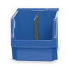 Storage Bin, Polyethylene, Blue, 11 7/8 in H, 12 3/8 in W, 19 3/4 in L